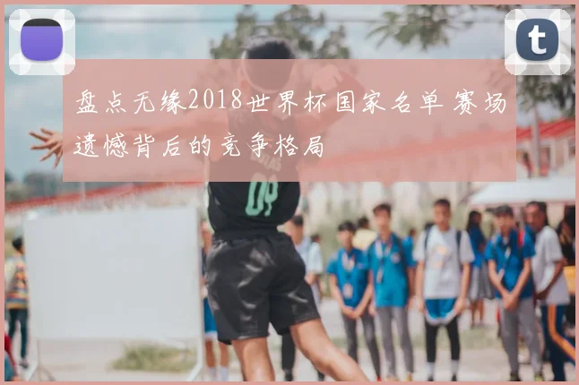 盘点无缘2018世界杯国家名单 赛场遗憾背后的竞争格局